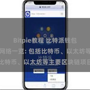 Bitpie教程 比特派钱包支持的区块链网络一览: 包括比特币、以太坊等主要区块链项目