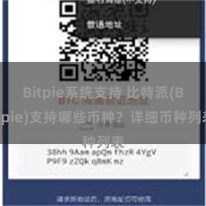 Bitpie系统支持 比特派(Bitpie)支持哪些币种？详细币种列表