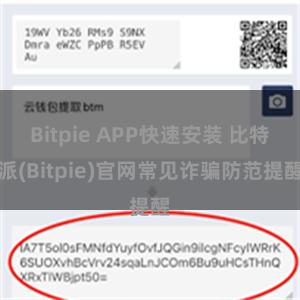 Bitpie APP快速安装 比特派(Bitpie)官网常见诈骗防范提醒