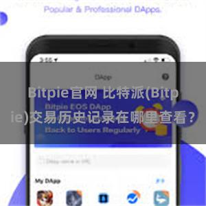 Bitpie官网 比特派(Bitpie)交易历史记录在哪里查看？