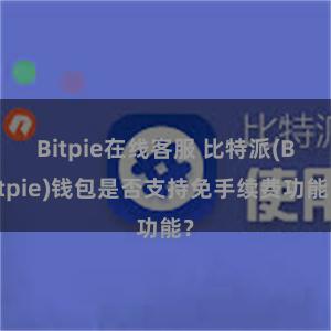 Bitpie在线客服 比特派(Bitpie)钱包是否支持免手续费功能？