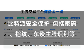 比特派安全保护  包括密码、指纹、东谈主脸识别等