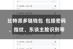 比特派多链钱包  包括密码、指纹、东谈主脸识别等