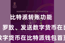 比特派转账功能  第四步：罗致、发送数字货币在比特派钱包首页