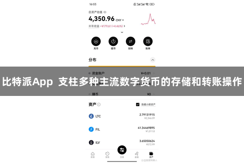 比特派App  支柱多种主流数字货币的存储和转账操作
